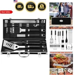 Barbecue Grill Tools Set 22PCS Stainless Steel Utensils Kit With Aluminum Case. Fixed Price $54.40.
