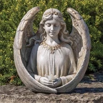 Serene Angel Garden Statue With Led Solar Powered Bird - Sculpture. Fixed Price $125.00.
