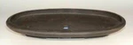 Brown Oval Mica Forest Bonsai Pot 22" X 12.75". Fixed Price $235.00.