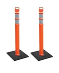 Cortina Ez Grab Delineator 45" Post, 3" Hip Collars, 10 Lb Base, 03-747RBC-2PACK. Fixed Price $40.00.