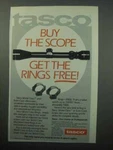 1988 Tasco Scopes Ad - Buy The Get Rings. Fixed Price $17.99.