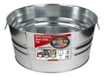 Behrens 3GS High Grade Silver Galvanized Steel Round Tub 17 Gal.. Fixed Price $64.84.