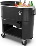 Permasteel Rolling Patio Cooler-large Outdoor Ice Chest W/wheels,beverage. Fixed Price $318.00.