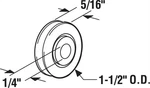 Prime-line 13126 Steel Roller Assembly 1-1/2 Dia. X 5/16 In. For Patio Doors. Fixed Price $11.89.
