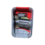 New Weber 6415 10 Pack 8.5" X 6" Disposable Aluminum Foil Grill Drip Pan. Fixed Price $12.65.