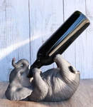Ebros Kitchen Decor Playful Safari Elephant Wine Bottle Holder Figurine Animal. Fixed Price $32.99.