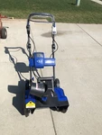Snow Joe ION18SB Blower, With Light, Charger, New. Fixed Price $230.00.