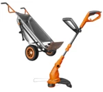 Worx WG050 WG119 Aerocart Wheelbarrow Yard + Grass Trimmer. Fixed Price $299.99.