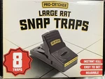 Pro-catcher Large Rat Snap Traps, Set Of 8 Reusable Instant Kill Easy New. Fixed Price $25.00.