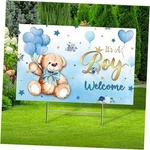 Baby Shower Yard Sign With Stake Gender Reveal Blue Pink Elephant. Fixed Price $24.53.