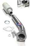Stainless Exhaust With Muffler For: Mud Motor, Honda GX160, GX200, Predator 212. Fixed Price $47.80.