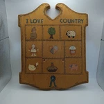 Vtg 80S Love Country Folk Art Quilt Wooden Wall Plaque Cottage Core Goose Jam. Fixed Price $19.99.