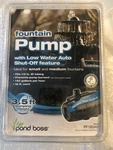 New Pond Boss PF185AS Fountain Pump 140 Gph Low Water Auto Shut-off Feature. Fixed Price $34.99.