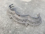 Very Desirable! 1860S To 1870S, Uncommon Style Antique Cast Iron Fireplace Guard. Fixed Price $650.00.