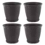 Suncast Sonora 22" Wicker Decorative Garden Flower Planter, Dark Brown (4 Pack). Fixed Price $196.99.