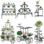 9 Tier Metal Stand Garden Decor Planter Holder Flower Pot Shelf Rack Black. Fixed Price $42.92.