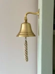 Brass Ship Bell 4" Wall Mount Service Nautical Porch Decor Door Anchor. Fixed Price $52.62.