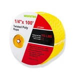Yellow Twisted Polyprolene Rope 1/4 100FT Heavy Duty. Fixed Price $8.99.
