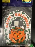 Vintage Happy Halloween Centerpiece Nos 1994 Jack-o-lantern Pumpkin Bat Display. Fixed Price $14.99.