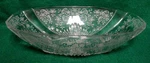 Fostoria Meadow Rose Clear 12-1/2" Oval Flame Bowl. Fixed Price $60.95.