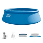 Intex 18FT 48IN Easy Set Pool With Filter Pump, Ladder, Ground Cloth & Cover. Fixed Price $865.00.