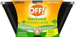 Off! Backyard Triple Wick Citronella Scented Candle Tin Bucket 23OZ New. Fixed Price $6.99.