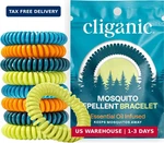 Cliganic 10 Pack Mosquito Repellent Bracelets For Adults & Kids Natural Deet-f. Fixed Price $15.42.