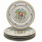 Newcor Dinner Plate Folklore Stoneware Japan 646 5PC Set. Fixed Price $66.60.