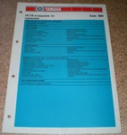 Yamaha Lb 3M Type 1V3 Inspection Sheet Year 1980. Fixed Price $6.54.