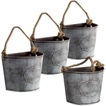 4PCS Galvanized Metal Hanging Wall Planter, Rustic Flower Vase For Succu.... Fixed Price $29.32.