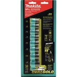 Makita B-34833 Impact Gold 9PC. 3/8" Dr. Sae Socket Set, 15 Tilt Adapter. Fixed Price $56.52.