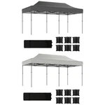 Outsunny Pop Up Canopy Tent, Instant Shelter With Wheeled Carry Bag. Fixed Price $243.99.