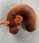Critter Piller Kids Youth Travel Buddy Neck Pillow Head Roll Support Moose Brown. Fixed Price $7.99.