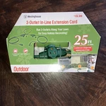 Westinghouse 25 Ft 3 Grounded Outlet In-line Extension Cord New. Fixed Price $9.99.