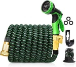 (25-100)BLACK/GREEN Upgraded Leakproof Lightweight No-kink Garden Hose, Flexible. Fixed Price $22.99.