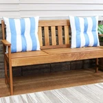 Outdoor Square Tufted Back Cushion 19 In Beach-bound Stripe By Sunnydaze. Fixed Price $30.67.