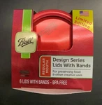 Ball Design Series Regular Mouth 6-PACK Jar Lids With Bands -bpa Free. Fixed Price $12.99.