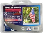 Valley Forge USPN-1 3' X 5' Sewn Nylon United States Flag With Brass Grommets. Fixed Price $20.99.