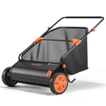 Vevor Push Lawn Sweeper 30 In Leaf & Grass Collector 12 Cu. Ft. Hopper Bag. Fixed Price $124.99.