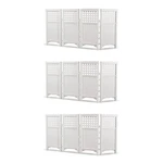 Suncast Outdoor Garden Yard 4 Panel Screen Enclosure Gated Fence, White (3 Pack). Fixed Price $333.99.