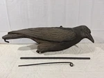 17 Black Crow Raven Decoy Hanging Garden Stake Flambeau? Halloween Blow Mold. Fixed Price $17.98.