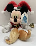 Vintage Tokyo Disneyland Christmas Mickey Mouse Santa Plush Doll W/ Bell 11"TALL. Fixed Price $24.99.