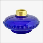 Oil Lamp Font Cobalt Blue Glass For Cast Iron Wall Bracket Shelf. Fixed Price $36.95.
