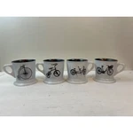 Set 4 Bicycle Themed Coffee Mugs, By Slant Collections. Fixed Price $44.99.