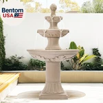Italian Outdoor Fountain, 48" Waterfalls With Pump, 3-TIER Roman Pillar. Fixed Price $270.57.