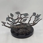 Vintage Spi San Pacific Intl Heavy Brass Tree Branch Fruit Bowl Stone Base. Fixed Price $59.99.
