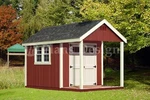 12' X 8' Cabin Loft Utility Shed With Porch Plans / Blueprints - Design #P61208. Fixed Price $22.95.