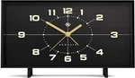 Wideboy Alarm Clock Rectangular Retro Design Black Mid-century Dial. Fixed Price $93.73.