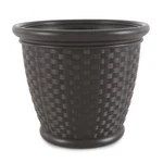 Suncast Sonora 18 Inch Resin Wicker Decorative Yard Garden Flower Planter, Brown. Fixed Price $39.99.