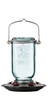 More Birds Mason Jar Hummingbird Feeder/nwt- Aqua Glass & Brushed Bronze Finish. Fixed Price $24.99.